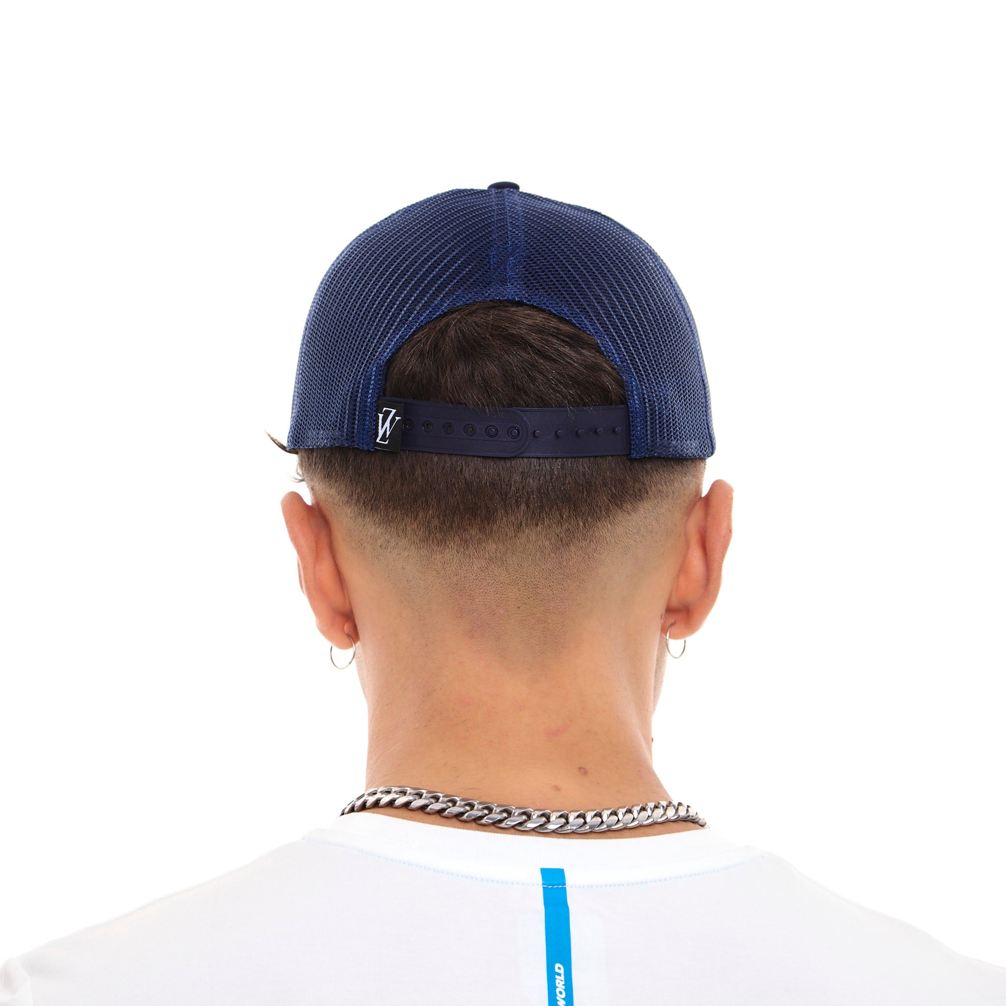 Zephyr World Trucker Cap | Blue with Blue Trims