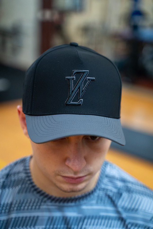 Zephyr World Laser Cap | Adjustable Snapback Black with Grey Trims