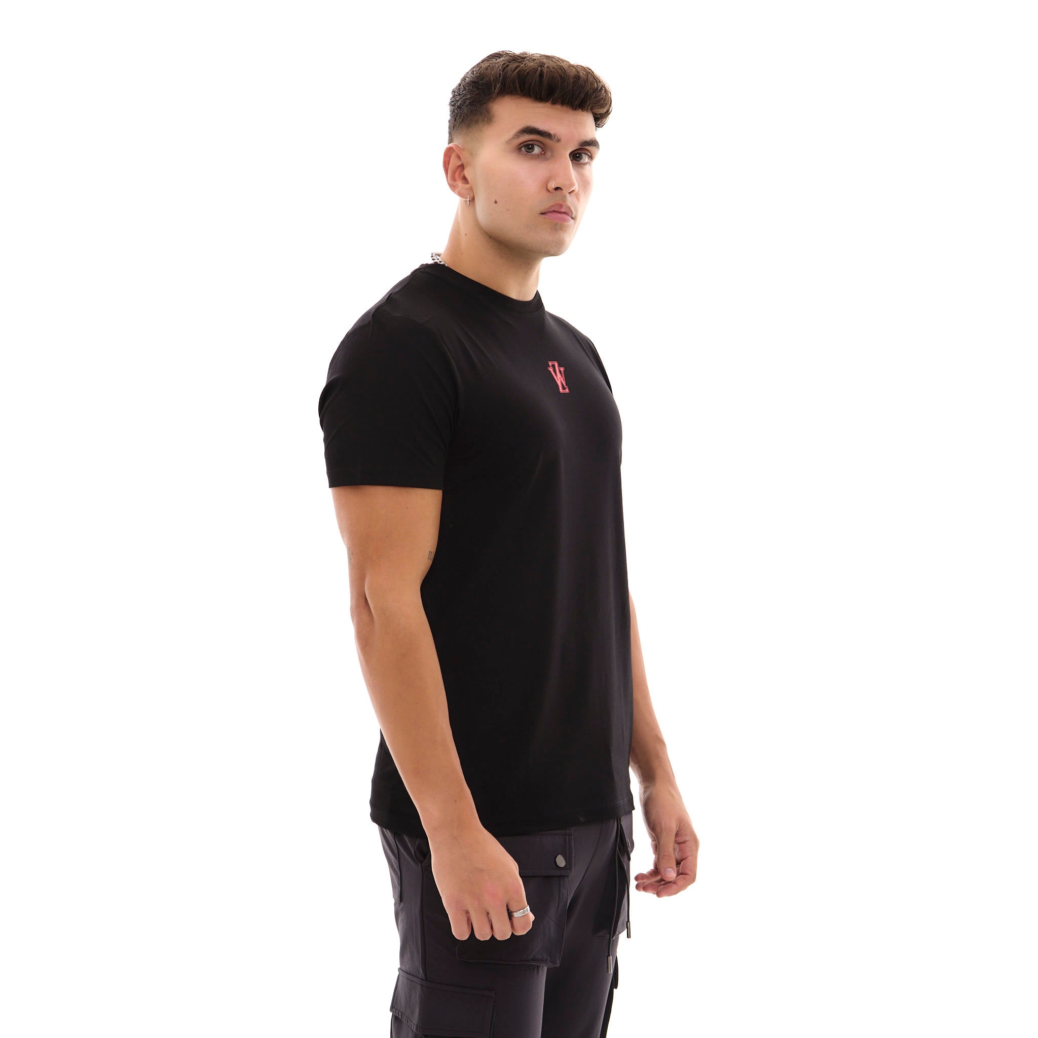 Zephyr Crest Mens T-Shirt | Black with Red Trims