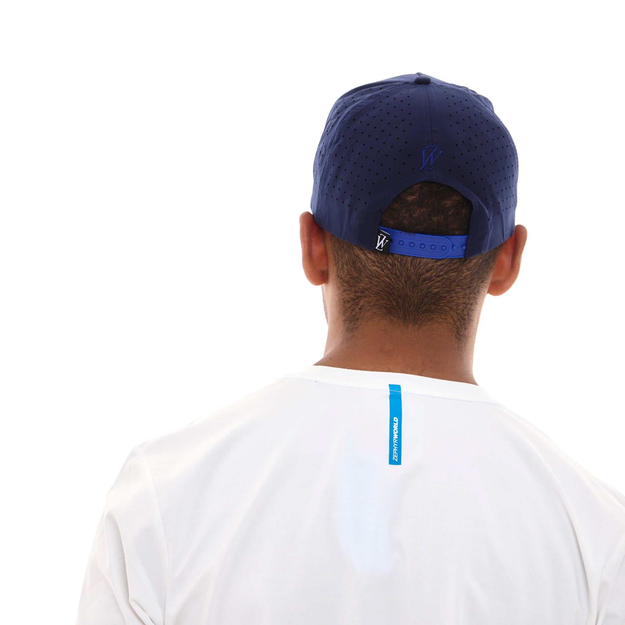 Zephyr World Laser Cap | Adjustable Snapback Blue with Blue Trims